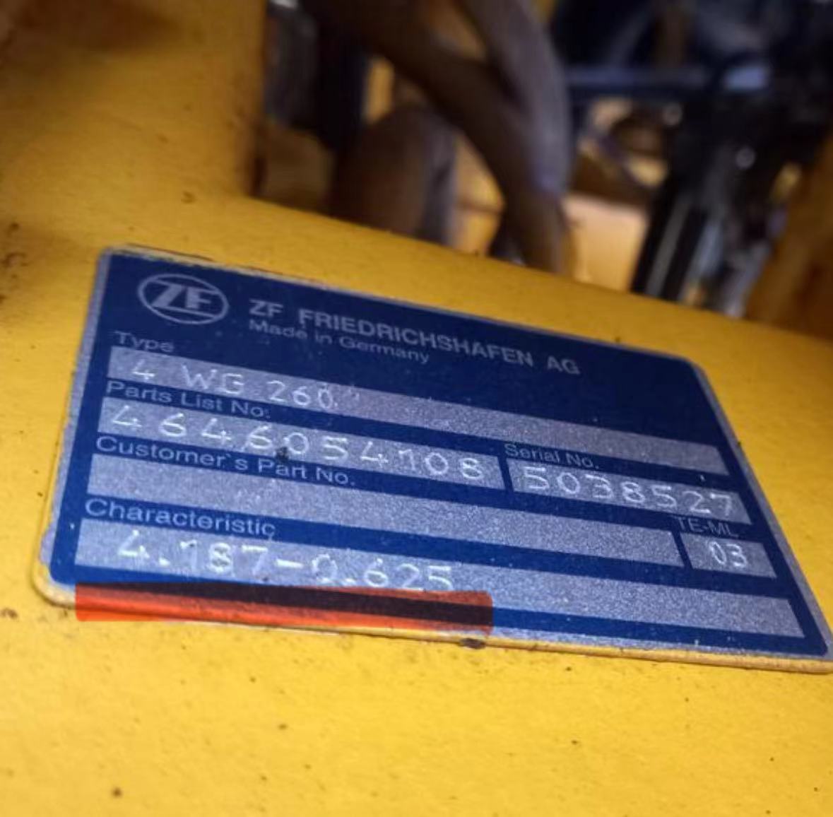ZF 4WG260 Transmission Assembly Part No.: 4646054108 Wheel Loader Spare Parts