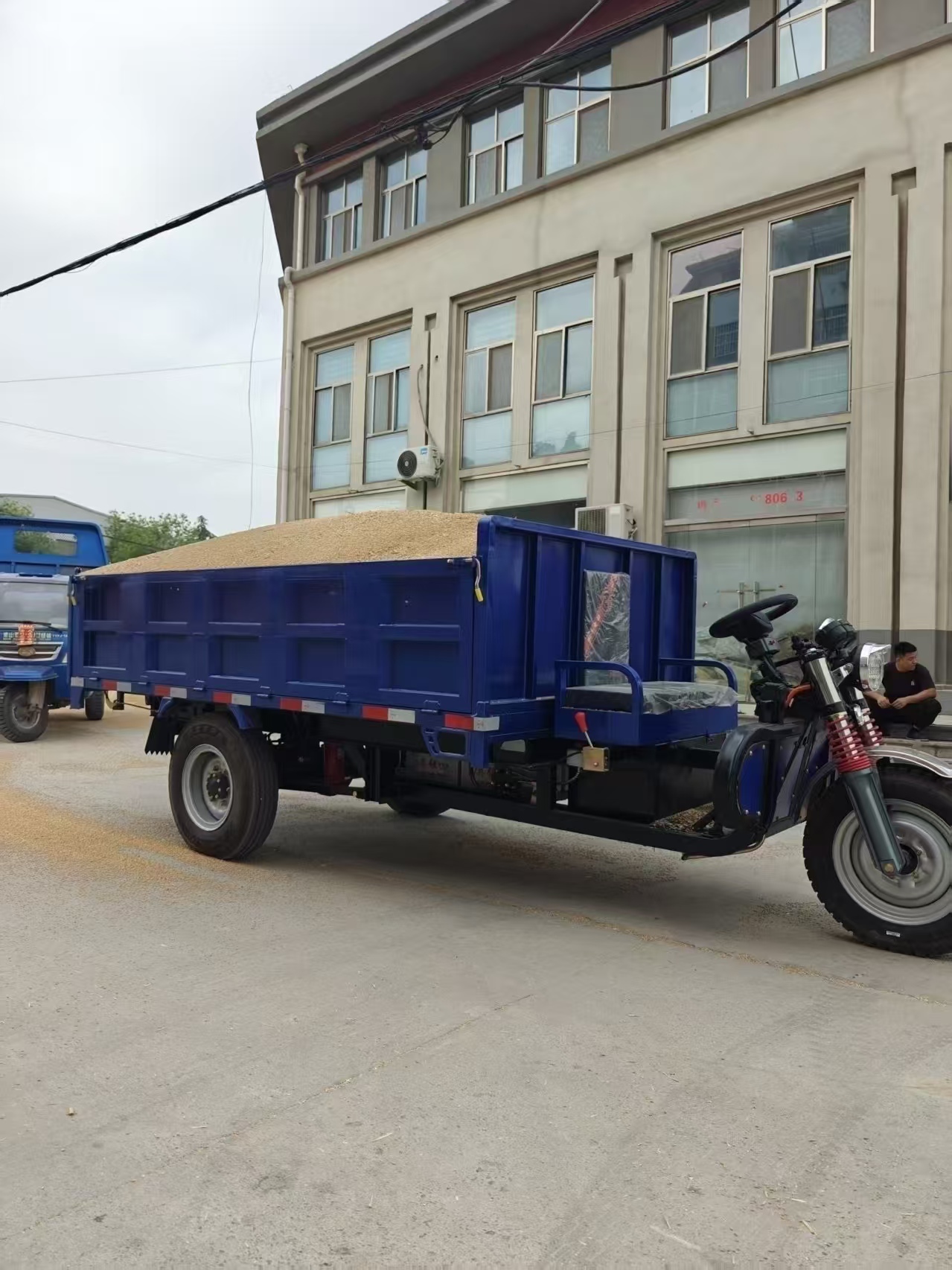 农业用电动倾卸三轮车，3000瓦重型电机，适用于粮食和建筑材料运输