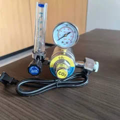 CO₂ Gas Heated Pressure Reducer with Flow Meter, Anti-Icing MIG Welding Gauge