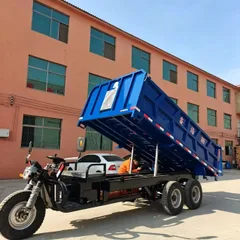 Large-Ton Electric Dump Tricycle, Dual Rear Axle 6-Wheel Drive, 3m Extended Cargo Box