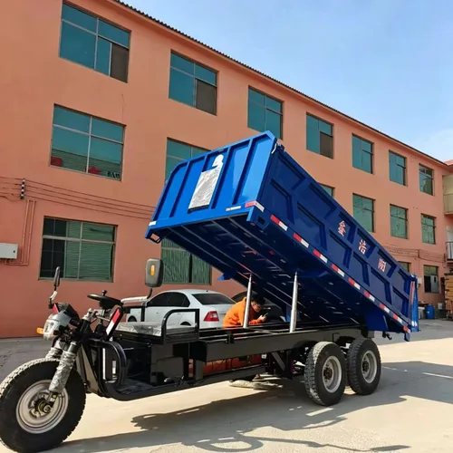 Large-Ton Electric Dump Tricycle, Dual Rear Axle 6-Wheel Drive, 3m Extended Cargo Box