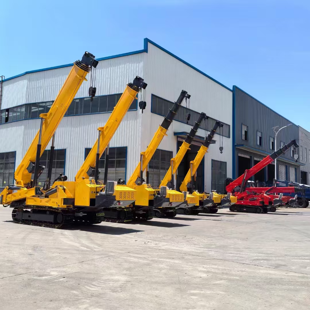 Spider crane, crawler crane