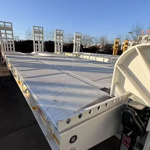 Hot Sale 3 Axle Steel Excavator Transport Lowbed Semi Trailer