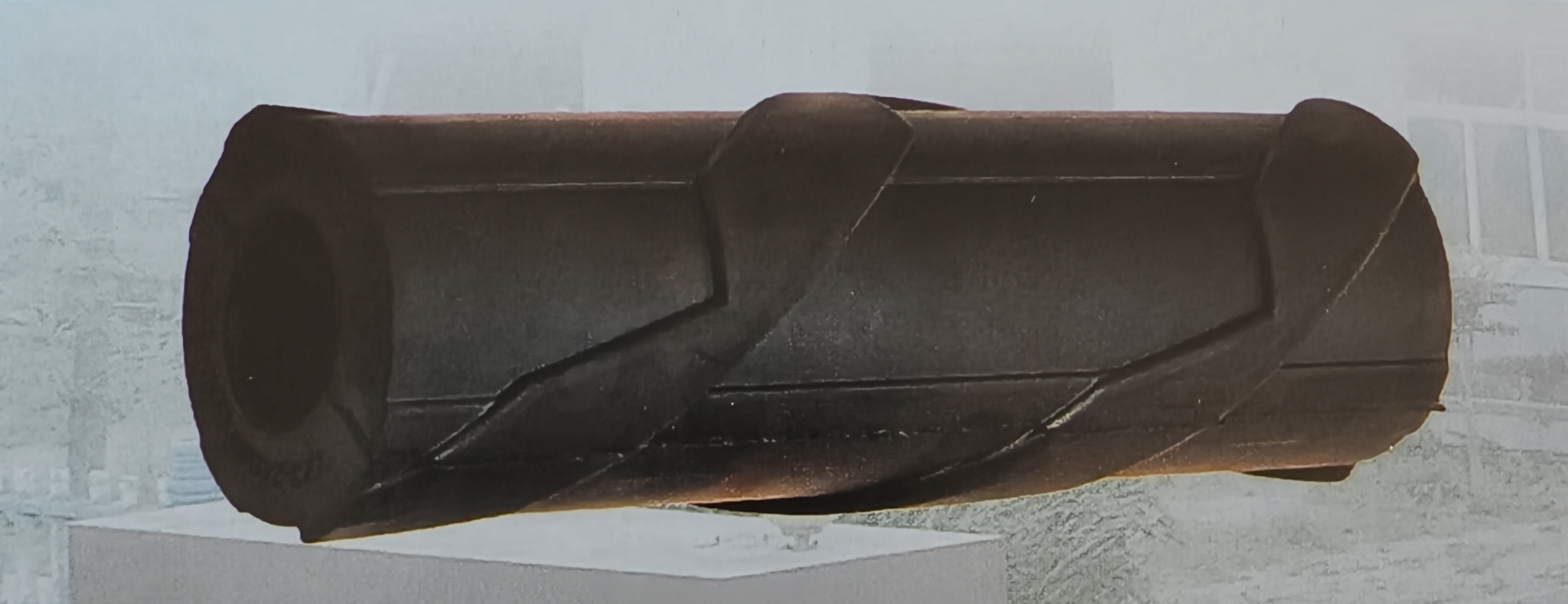 Left-hand Spiral Rubber Roller for Corn Harvester, 35mm Inner Hole, 225-260mm Length