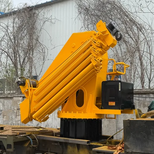 Vehicle mounted folding arm crane