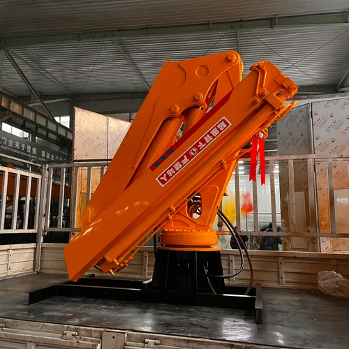 Vehicle mounted folding arm crane