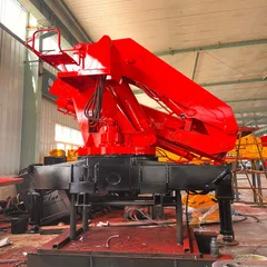 Vehicle mounted folding arm crane