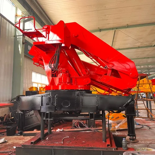 Vehicle mounted folding arm crane