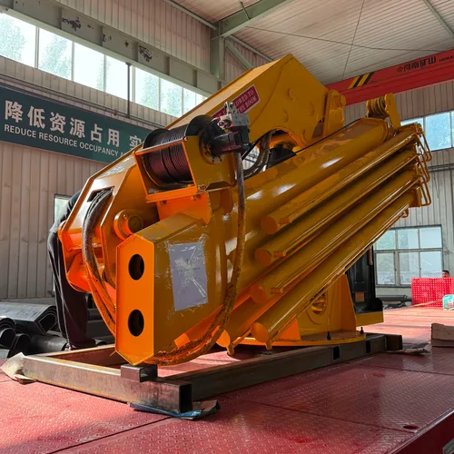 Vehicle mounted folding arm crane