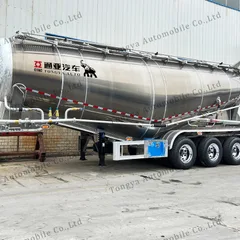 四轴铝制散装水泥罐车半挂车