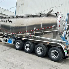 四轴铝制散装水泥罐车半挂车