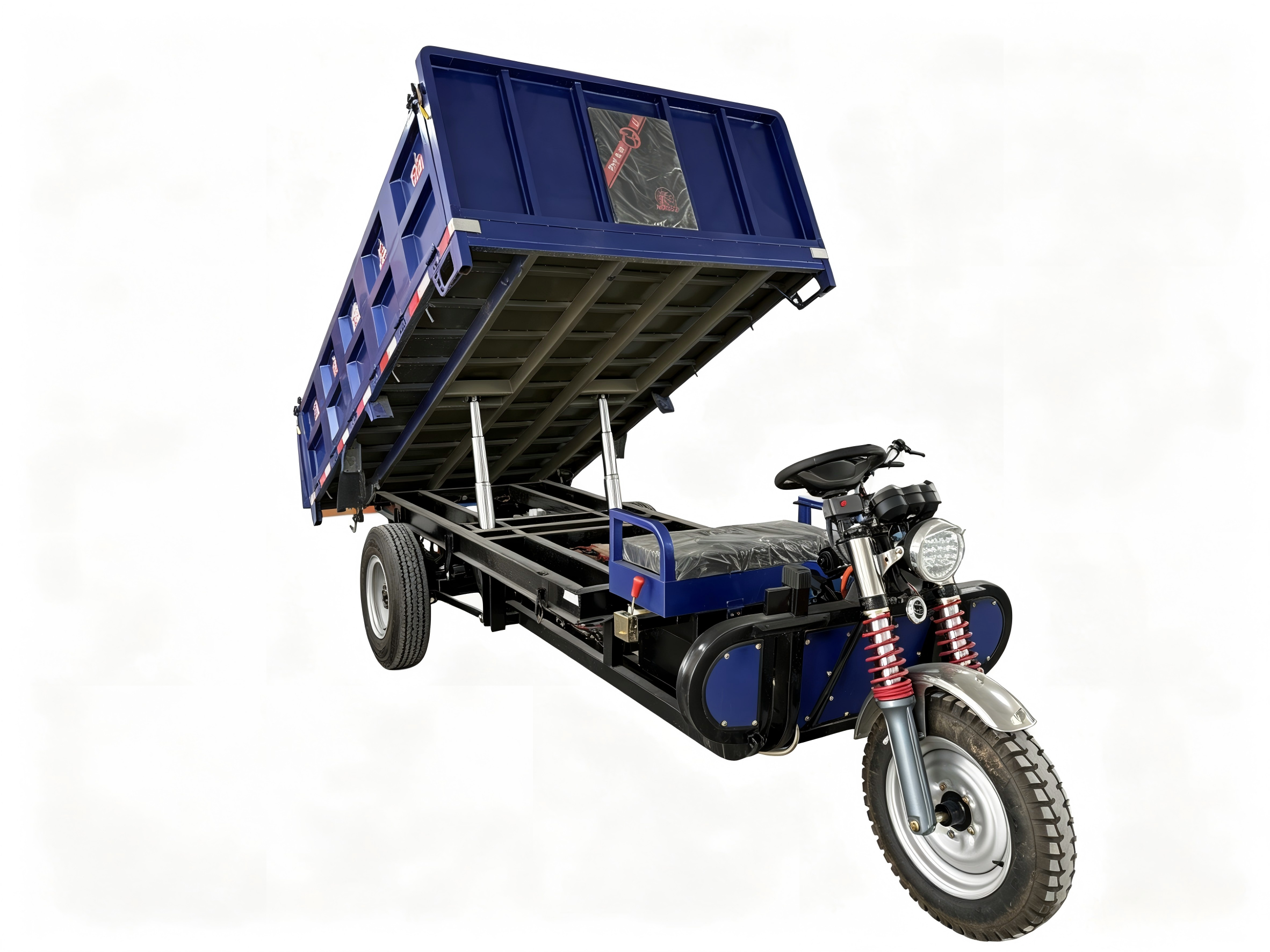 Heavy-duty electric dump tricycle