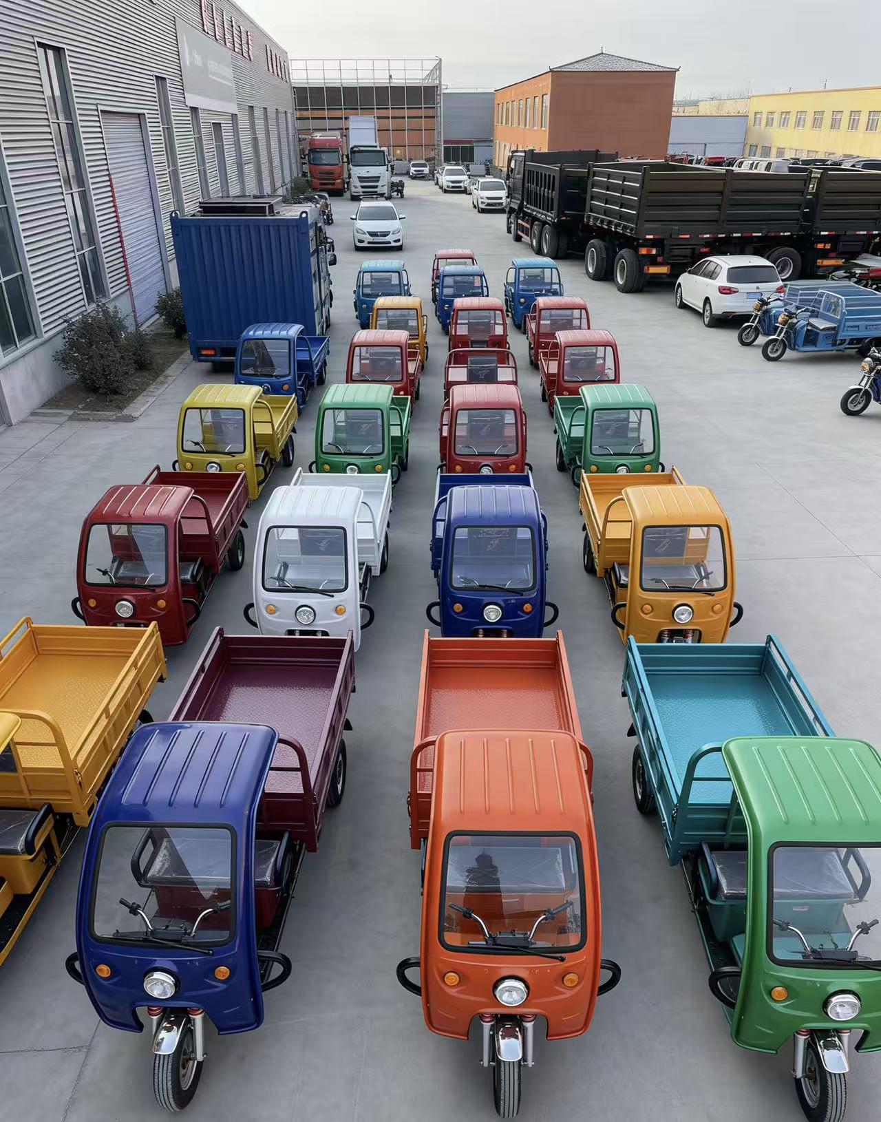 Heavy-duty electric dump tricycle