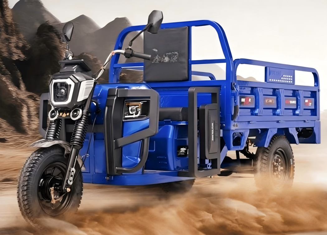 Heavy-duty electric dump tricycle