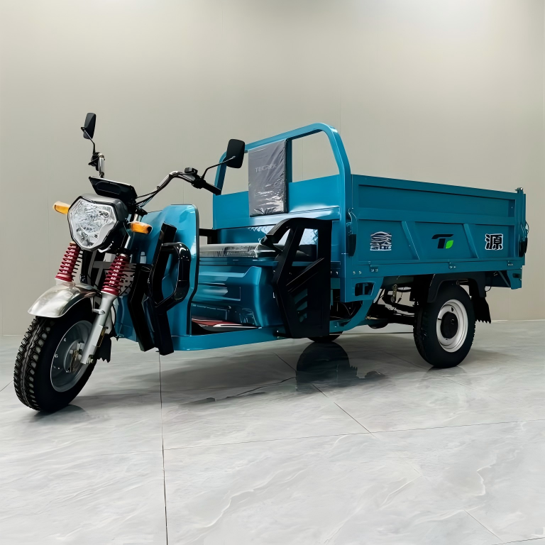 Heavy-duty electric dump tricycle