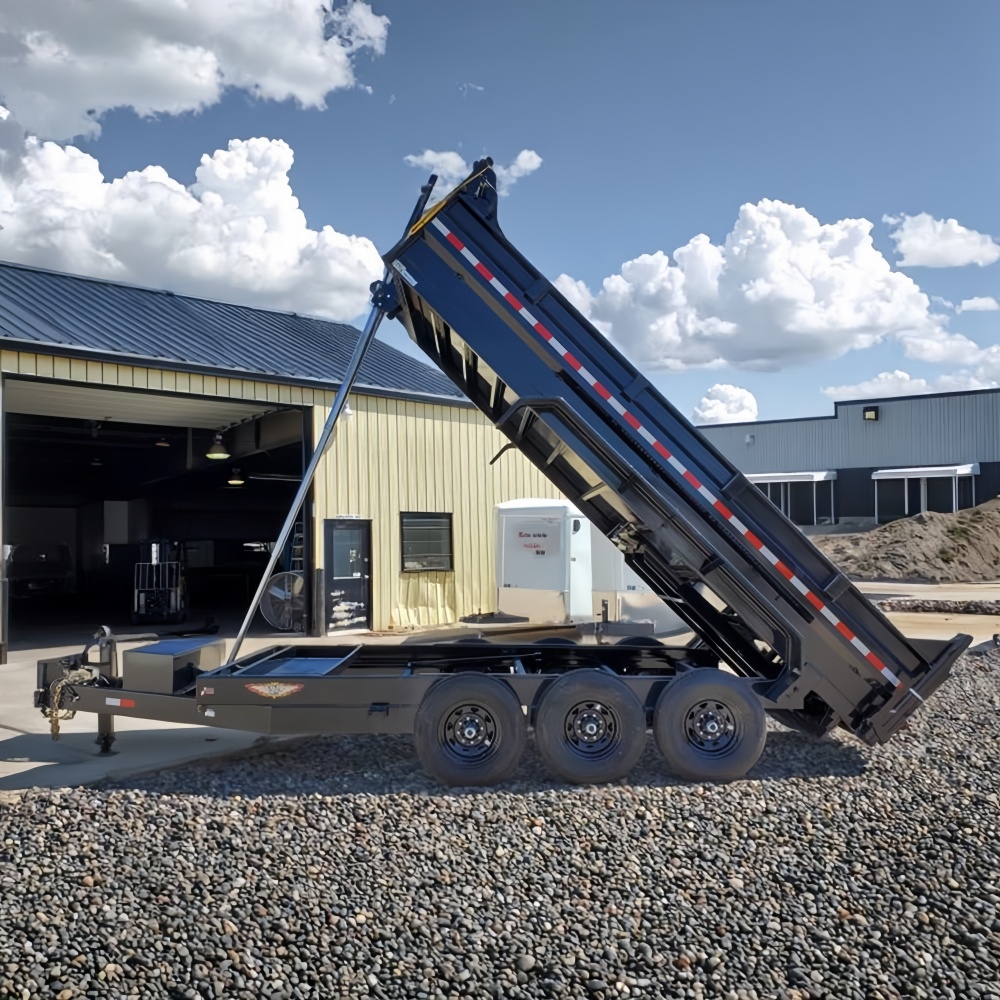 Three-axle dump trailer