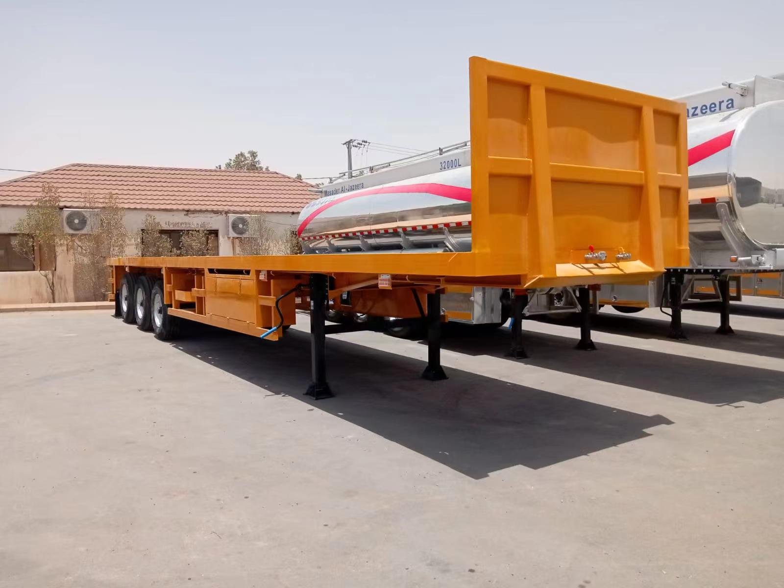 3-Axle Heavy-Duty Flatbed Semi-Trailer