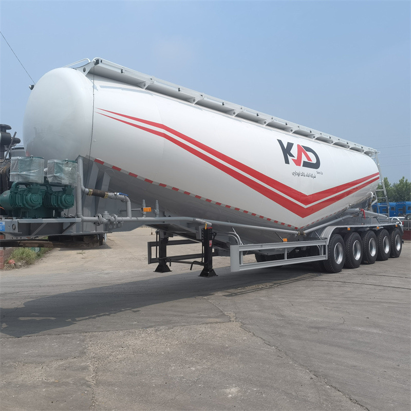 5-Axle Heavy-Duty Dry Bulk Cement Tank Semi-Trailer