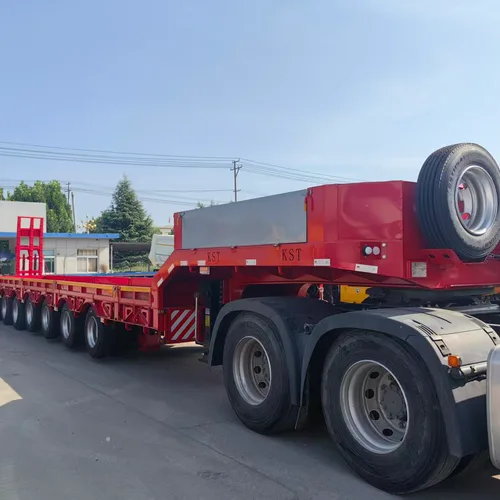 7 Axles 17m Lowbed Semi Trailer for Uzbekistan Export Extendable to 22m Hydraulic Ladder 6 Axles 16.5m Lifting Axle Heavy Transport Trailer