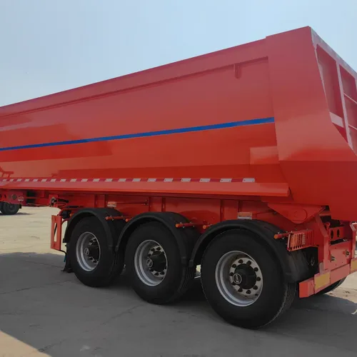 8.5-9.5m Heavy Duty Dump Semi-Trailer Export to Central Asia Fuwa 13T Axle 1200R22.5 Single Tire Construction Transport Semi-Trailer