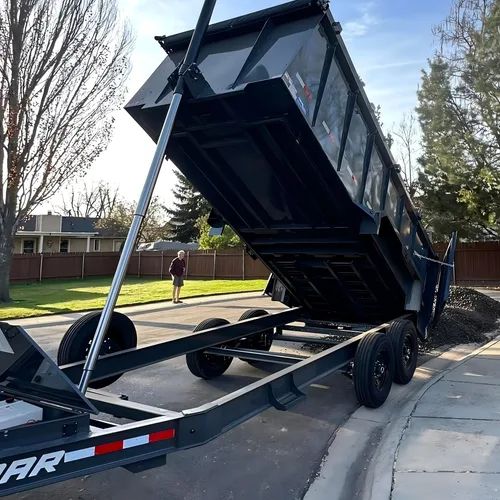 Two-axle dump trailer