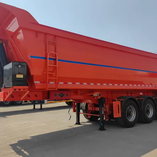 8.5-9.5m Heavy Duty Dump Semi-Trailer Export to Central Asia Fuwa 13T Axle 1200R22.5 Single Tire Construction Transport Semi-Trailer