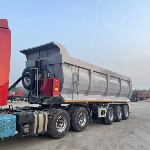 8.5-9.5m Heavy Duty Dump Semi-Trailer Export to Central Asia Fuwa 13T Axle 1200R22.5 Single Tire Construction Transport Semi-Trailer