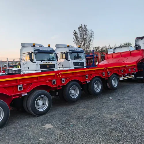 7 Axles 17m Lowbed Semi Trailer for Uzbekistan Export Extendable to 22m Hydraulic Ladder 6 Axles 16.5m Lifting Axle Heavy Transport Trailer