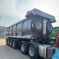 8.5-9.5m Heavy Duty Dump Semi-Trailer Export to Central Asia Fuwa 13T Axle 1200R22.5 Single Tire Construction Transport Semi-Trailer