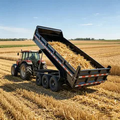 Three-axle dump trailer
