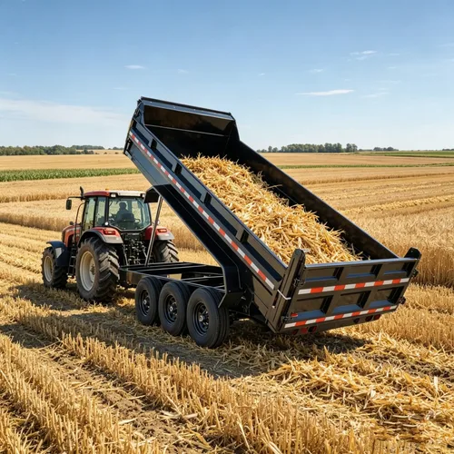 Three-axle dump trailer