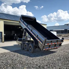 Three-axle dump trailer