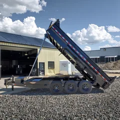 Three-axle dump trailer