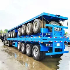3-Axle 40ft Container Flatbed Semi-Trailer (Stackable)