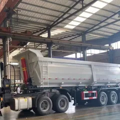 8.5-9.5m Heavy Duty Dump Semi-Trailer Export to Central Asia Fuwa 13T Axle 1200R22.5 Single Tire Construction Transport Semi-Trailer