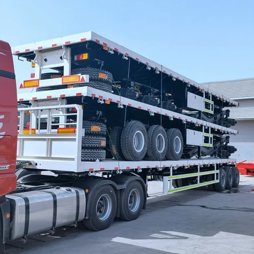 3-Axle 40ft Container Flatbed Semi-Trailer (Stackable)