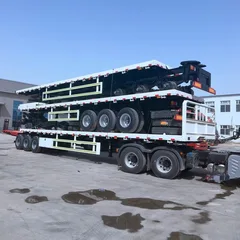 3-Axle 40ft Container Flatbed Semi-Trailer (Stackable)