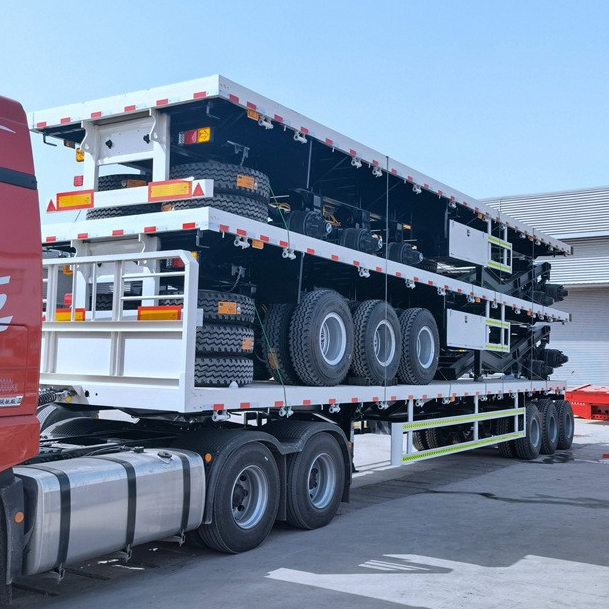 3-Axle 40ft Container Flatbed Semi-Trailer (Stackable)
