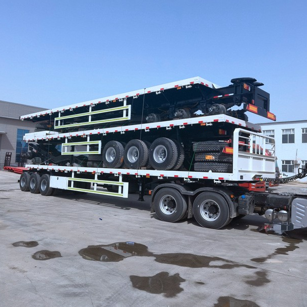 3-Axle 40ft Container Flatbed Semi-Trailer (Stackable)