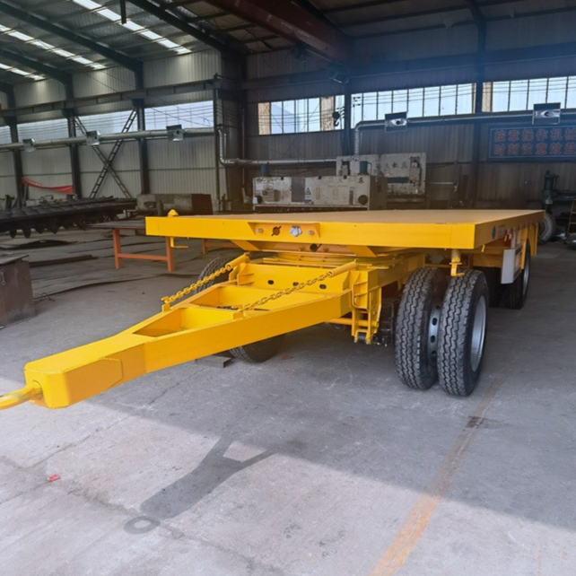4-Wheel Towing Flatbed Drawbar Trailer
