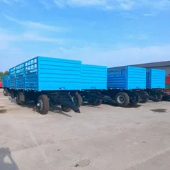 2-Axle Side Tipper Drawbar Trailer