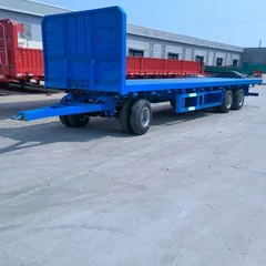 4-Wheel Towing Flatbed Drawbar Trailer