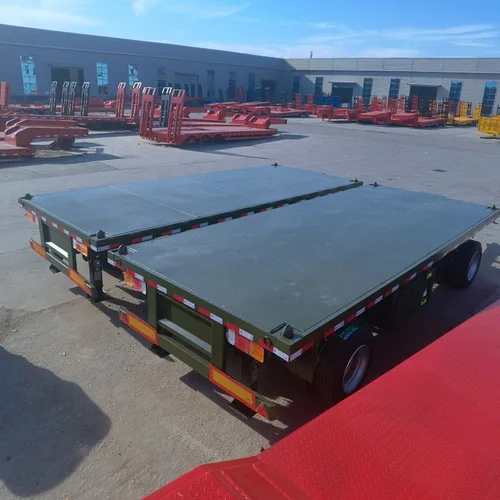 4-Wheel Towing Flatbed Drawbar Trailer