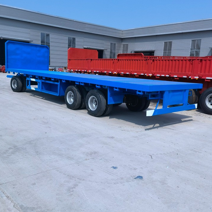 4-Wheel Towing Flatbed Drawbar Trailer