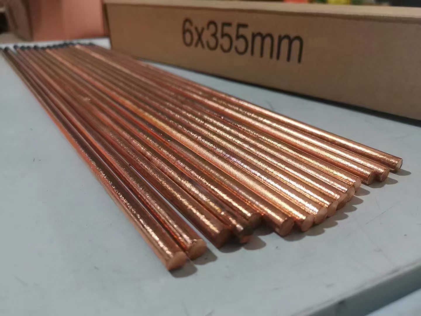 Carbon Arc Gouging Carbon Rods, Copper-Coated Round Carbon Rods10x355mm, 50PCS