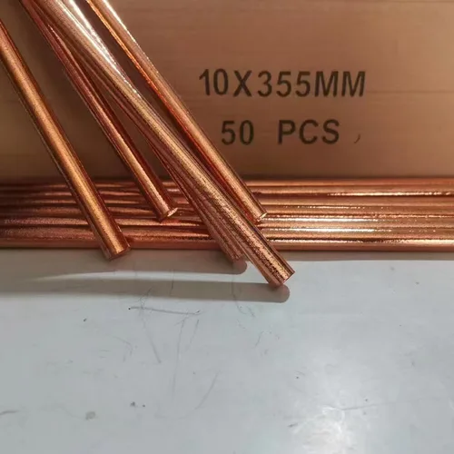 Carbon Arc Gouging Carbon Rods, Copper-Coated Round Carbon Rods10x355mm, 50PCS
