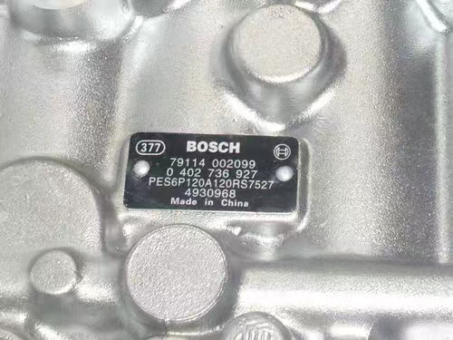 康明斯 6L8.9 / L340 博世 P7100 直列式机械燃油喷射泵总成 0402736927