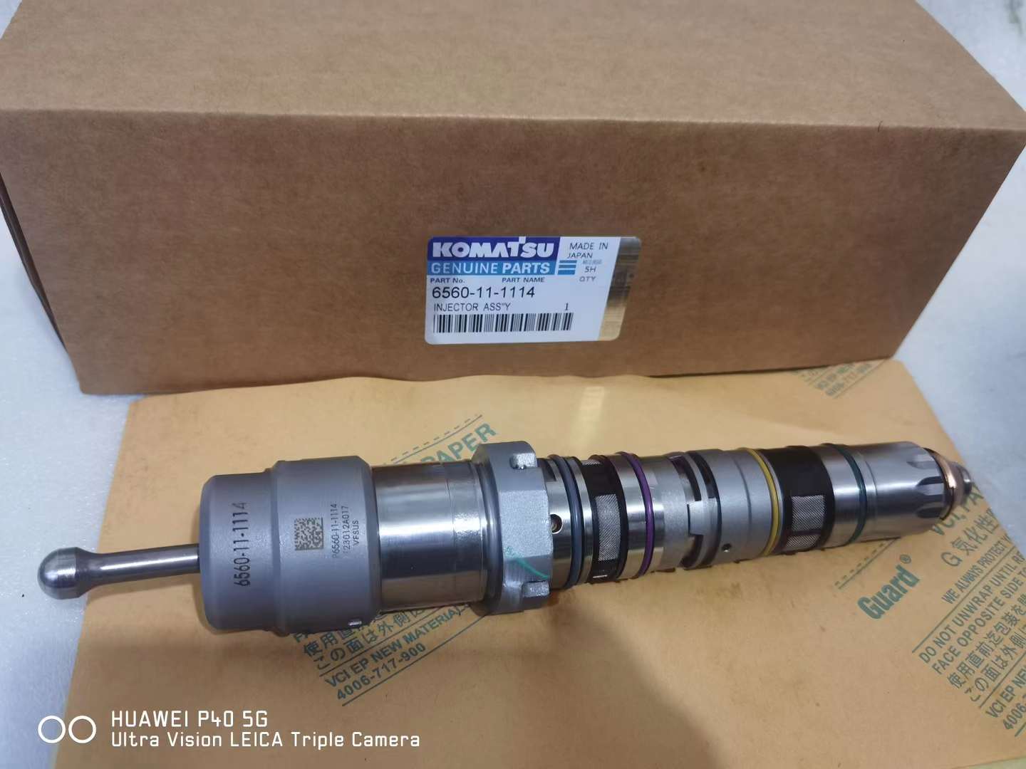 Fuel Injector 6560-11-1114 for Komatsu PC1250-7, fits 6D170 / Cummins QSK60 QSK23 Engine, Cummins Part No.: 4902827, 4902828
