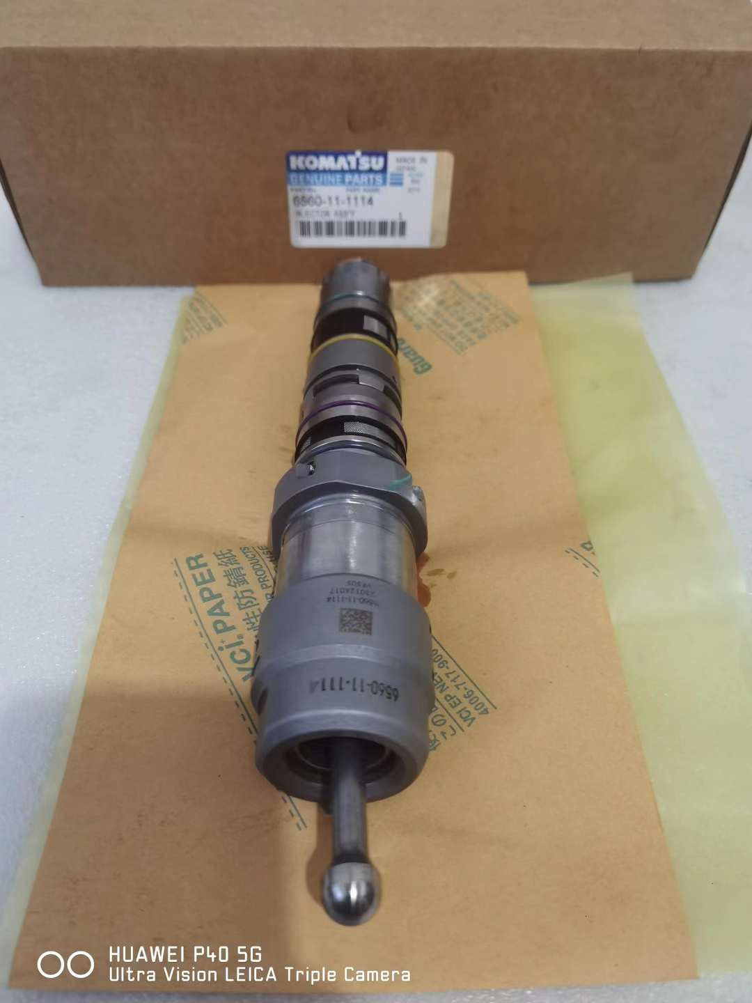 Fuel Injector 6560-11-1114 for Komatsu PC1250-7, fits 6D170 / Cummins QSK60 QSK23 Engine, Cummins Part No.: 4902827, 4902828