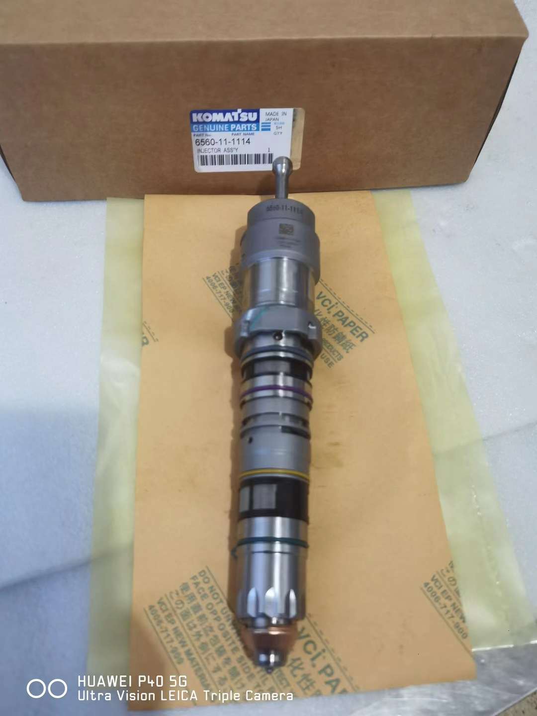 Fuel Injector 6560-11-1114 for Komatsu PC1250-7, fits 6D170 / Cummins QSK60 QSK23 Engine, Cummins Part No.: 4902827, 4902828